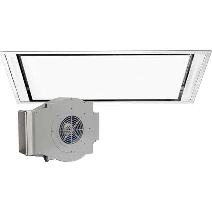 Falmec Stella Deckenhaube 90 cm, schwarze Dunstabzugshaube mit KACL.782#49F Motor, 800 m³/h, inkl. dimmbaren LED-Beleuchtung und Fernbedienung