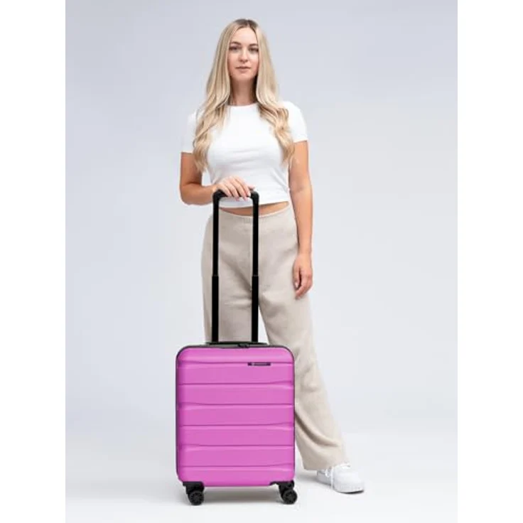 Franky Munich 4.0 Kabinentrolley S 53 cm, 4 Rollen, Dehnfalte, 100% ABS, rosa – Bild 6