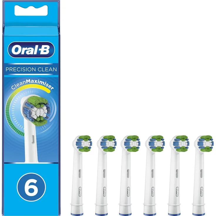 Braun Oral-B Precision Clean Cleanmaximiser 6 PACK 6er Pack ErsatzbÃ1/4rstenköpfe, entfernt mehr Plaque, fördert gesundes Zahnfleisch