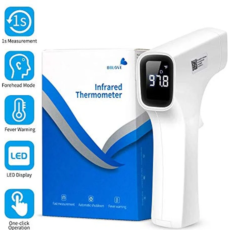 Orno BBLOVE AET-R1B1, Infrarot Fieberthermometer, berührungslos, 1 Sekunde Messzeit, LED Bildschirm, 32 Speicherungen – Bild 6