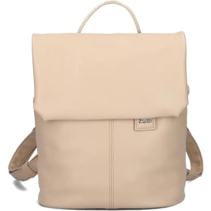 Zwei Mademoiselle.M City Rucksack, 29 cm, 100% Polyurethan, beige, 24 x 13 cm – Bild 3