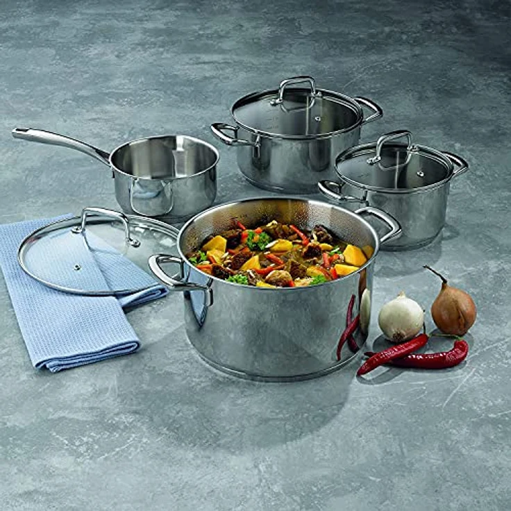Kela 10201 Flavoria Kochtopf-Set, 18/8 Stainless Steel, 1.3 liters – Bild 2