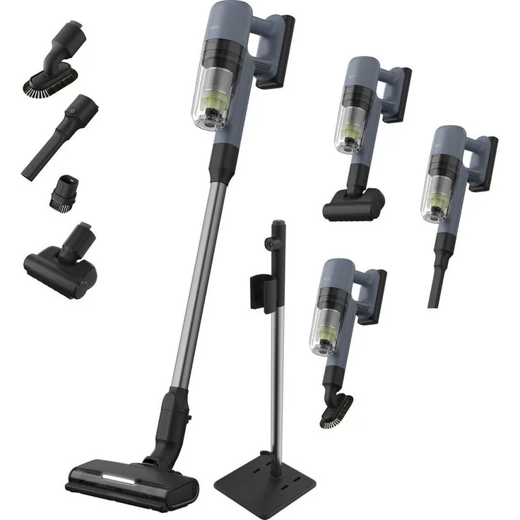 AEG Akku-Hand- und Stielstaubsauger AP72ABEPP 7000, kabelloser Staubsauger mit Tierhaarbürste, LED-Licht und 40 Minuten Laufzeit