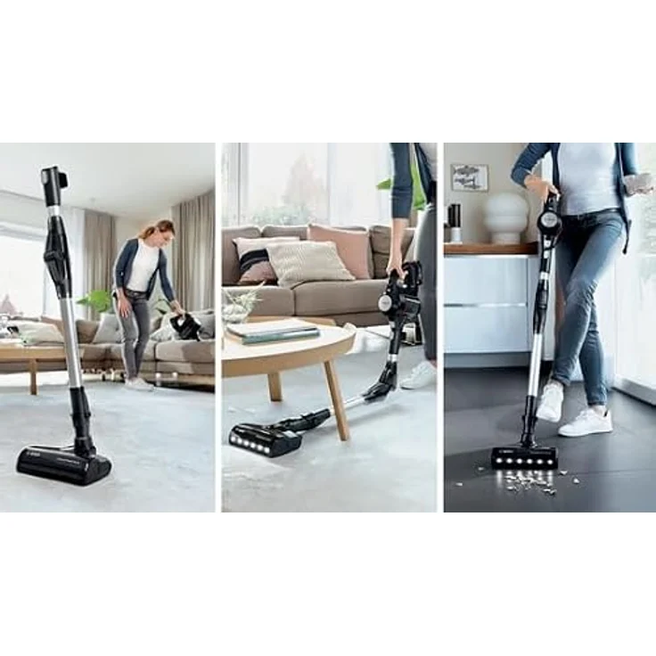 Bosch BCS711PET Stabstaubsauger Akku Trocken Beutellos 0,3 l Schwarz, Rot 3 Ah mit LED-Licht und 3 verschiedenen Saugmodi – Bild 3