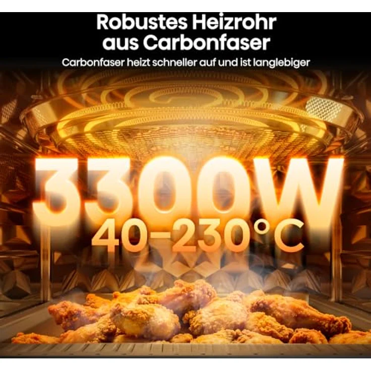 Hisense H28SO1 SpeedOven 7-in-1 Multifunktionsofen mit InstantBake, 3300 W, Heißluftfritteuse, Mikrowelle und Pizzafunktion – Bild 8
