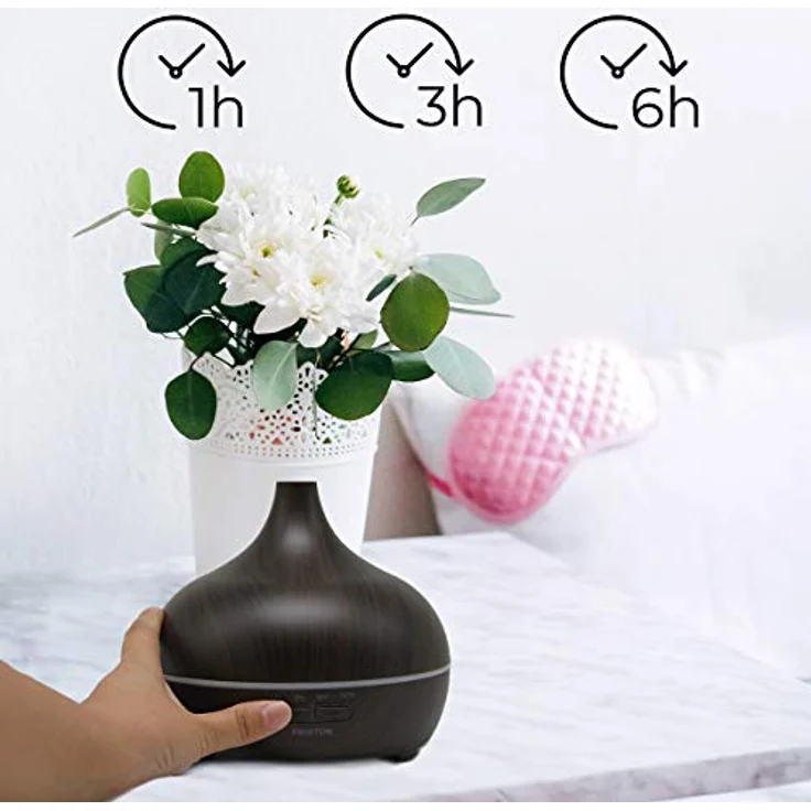 PRIXTON - Hidra H5B Luftbefeuchter - Aroma-Diffusor - Lufterfrischer - Gültig für die Aromatherapie - 300-ml-Behälter - LED-Nachtlicht - Timer 1-3-6 Stunden – Bild 5