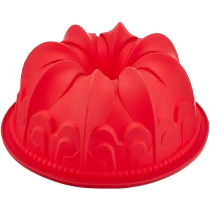GMMH Original Silikonbackform XXL Kugelhupf Kuchen Backform Kuchenform Brotbackform Obstbodenform (rot) – Bild 2