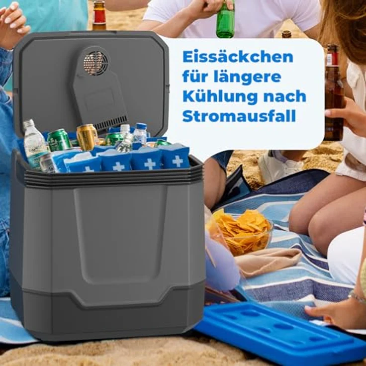 Vpcok Direct Kühlbox Auto 33 L, Elektrische Kühlbox 12V 220-240V, Kühlen und Heizen, Tragbarer Camping Kühlschrank für Autos und Boote, Frischtemperatur 15°C – Bild 6