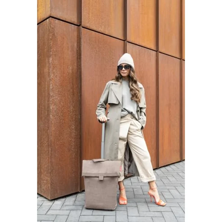 reisenthel Trolley M Herringbone Mokka, Koffer mit 43 l Volumen, wasserabweisend, leicht transportierbar – Bild 6