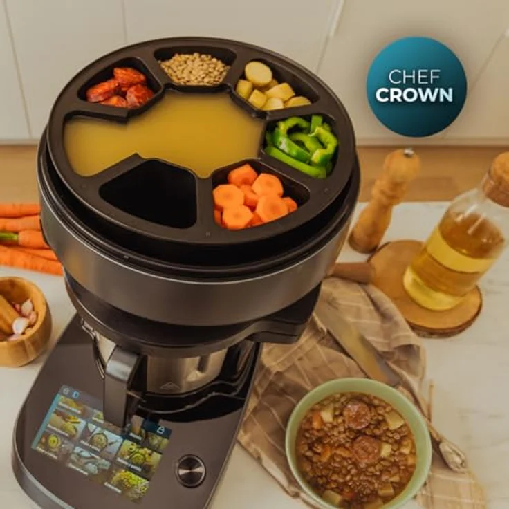 Cecotec Mambo CooKing Total Gourmet Essential, Küchenroboter mit 2200 W, 45 Funktionen, 5L Edelstahl-Krug, Smartphone App mit Tausenden Rezepten und integrierter Waage – Bild 3