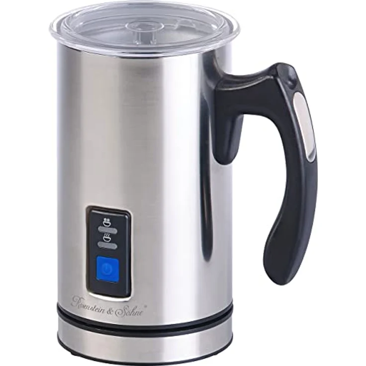 Rosenstein & Söhne ZX-6037-919 Milchbereiter: Elektrischer Edelstahl-Milchaufschäumer, 115/240 ml, antihaft, 500 W (Milk Maker, Milchaufschäumer-Gerät, Milchkännchen) – Bild 2