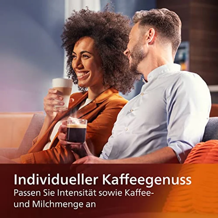 Philips 4300 Serie EP4346-70 Kaffeevollautomat, 8 Kaffeespezialitäten (LatteGo Milchsystem) Matt-Schwarz-Silber-lackierte Arena – Bild 5