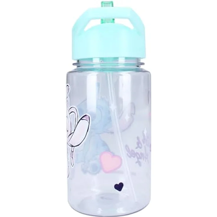 Lilo & Stitch Trinkflasche 450ml, Aluminium Wasserflasche für Kinder, robust und leicht transportierbar – Bild 2