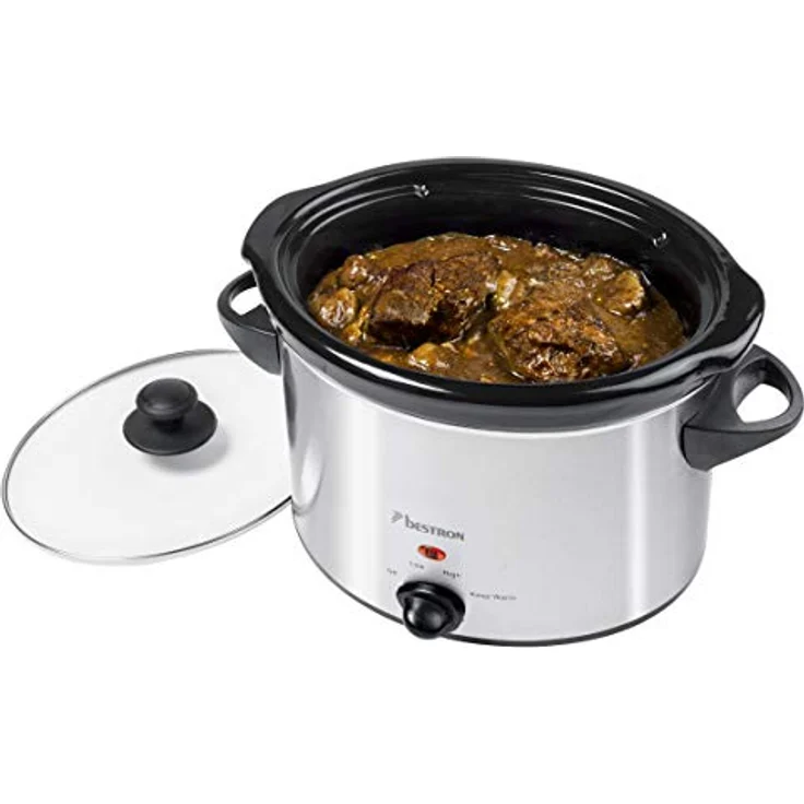 Bestron Dampfgarer, Mit Keramikpfanne und Glasdeckel, 3,5 Liter, 180 Watt, Edelstahl – Bild 9