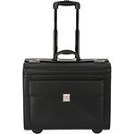 Dermata Pilotenkoffer 50cm aus Synthetik, Schwarz (52 l, S)