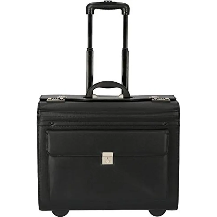 Dermata Pilotenkoffer 50cm aus Synthetik, Schwarz (52 l, S)