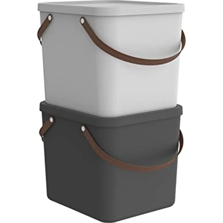 Rotho Albula Aufbewahrungsbox 40l mit Deckel, Kunststoff, Weiss, Nicht zutreffend – Bild 2