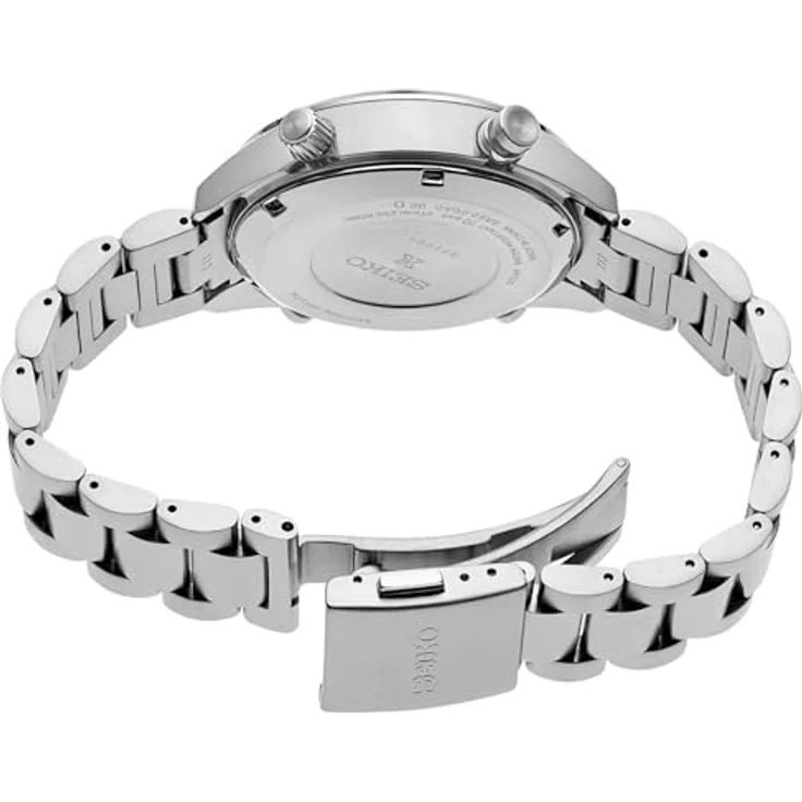 Seiko Automatische Uhr SFJ001P, Solarbetrieben mit Saphirglas und Edelstahlarmband – Bild 6