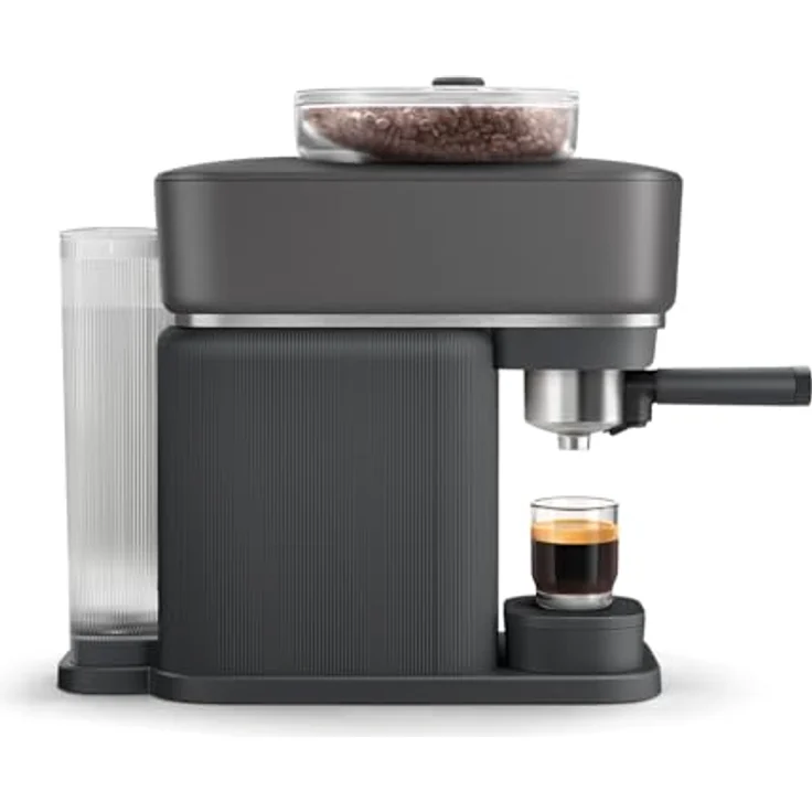 PHILIPS baristina BAR320/60 Espressomaschine mit Bean swap, Mahlwerk für ganze Bohnen, doppelter Bohnenbehälter, 16 bar Pumpendruck, Schwarzgrau – Bild 10