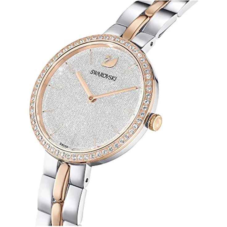 Swarovski Cosmopolitan Uhr, Damenuhr mit Silberfarbenem Zifferblatt, Swarovski Kristallen und Edelstahlarmband – Bild 4
