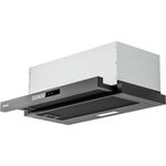 Ciarra Flachschirmhaube VM6909AB, Ausziehbare Einbau-Dunstabzugshaube 60cm, 580 m³/h, Umluft & Abluft, Schwarz