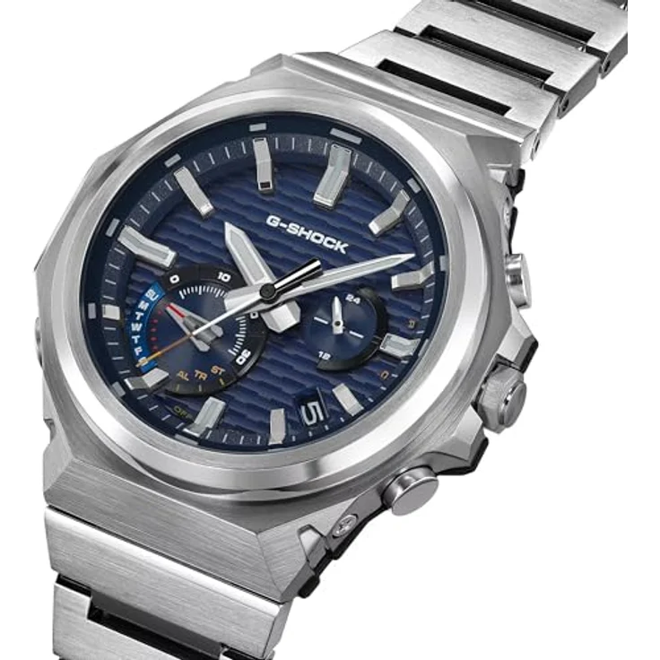 Casio G-Shock G-Steel GST-B1000D-2AER, Solar-Quarzuhr aus Edelstahl mit Bluetooth-Verbindung, Silber/Blau – Bild 3