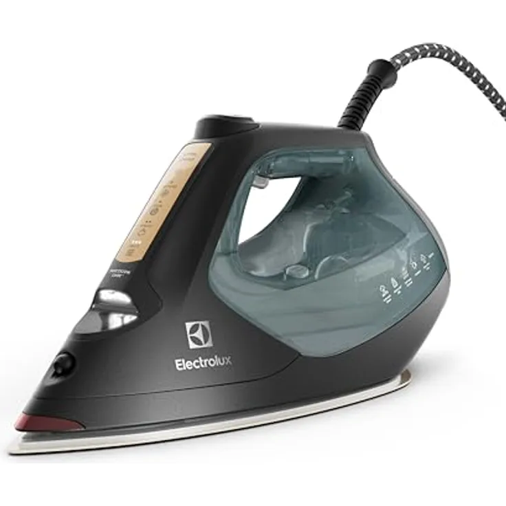 Electrolux Bügeleisen Renew 800 E8SI2-8OG, Mit Frontbeleuchtung und Dampfauslöser, Kratzfeste Bügelsohle, Antikalkfunktion, Aus recyceltem Kunststoff, Dampfstoß 250 g/min, 2800W, Ocean Green