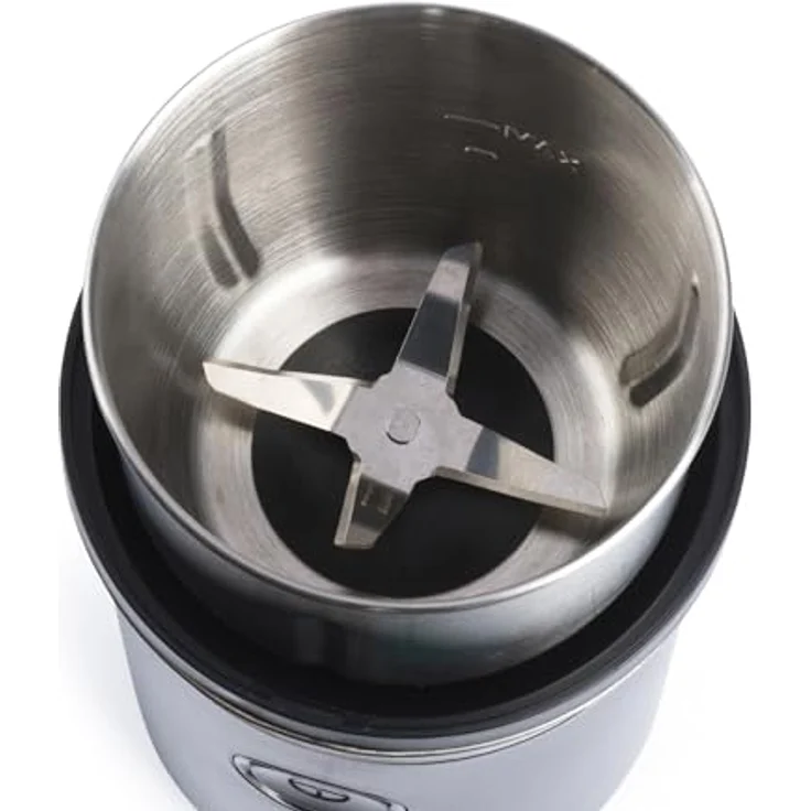 Progress EK6135PVDE Elektrische Kaffee- und Gewürzmühle – Transparenter Deckel, Edelstahlklinge, One-Touch-Bedienung, 70 g Fassungsvermögen, 180W – Bild 4
