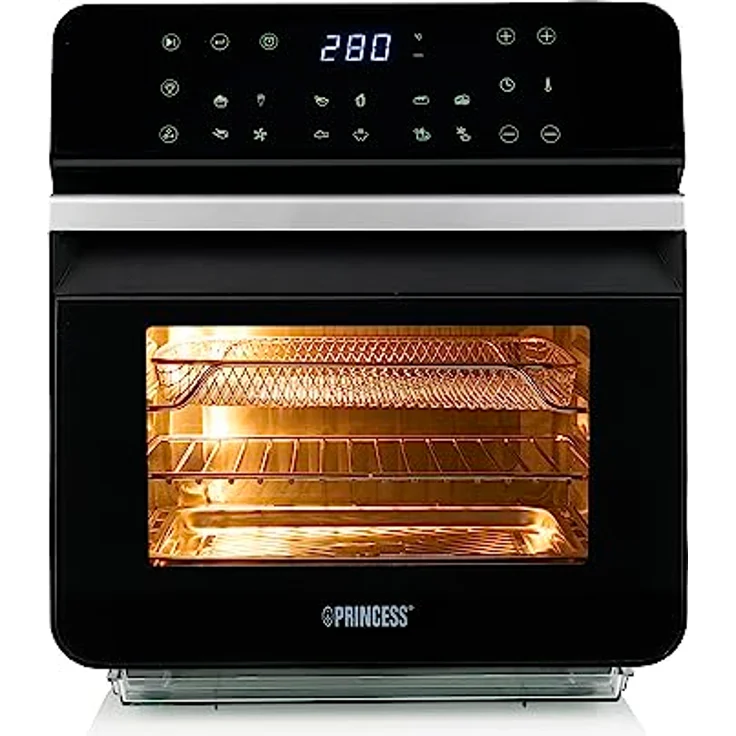 Princess Mini-Backofen Airfryer und digitaler Dampfgarer 182085 3-in-1-10 l – 900 g Pommes Frites – Dampfreinigungsfunktion – Bild 4