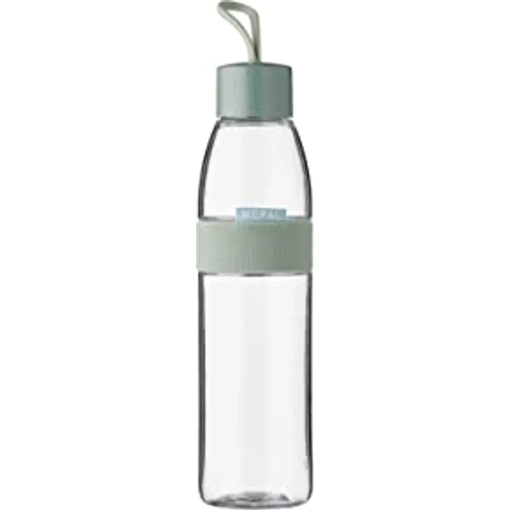 Mepal – Trinkflasche Ellipse Nordic Sage – 700 ml Inhalt – auch für kohlensäurehaltige Getränke – bruchfestes Material - auslaufsicher - Spülmaschinengeeignet – Bild 1