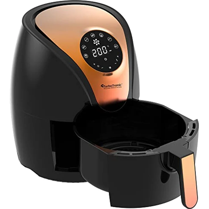 TurboTronic by Z-Line Heißluftfritteuse 3,5 Liter, 9 Programme, Fettfrei ohne Öl, 1200 W, Retro digital Airfryer AF9D, Blau – Bild 9