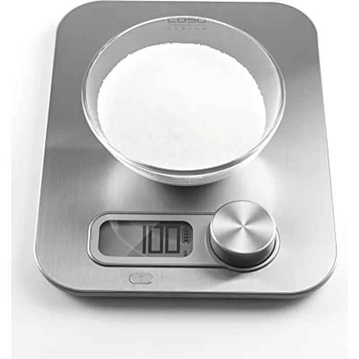CASO Kitchen Energy Design Küchenwaage, digitale Küchenwaage, batterielose Nutzung durch kinetische Energie, umweltschonend und nachhaltig, bis 5 kg in 1 g-Schritten, edelstahl – Bild 4
