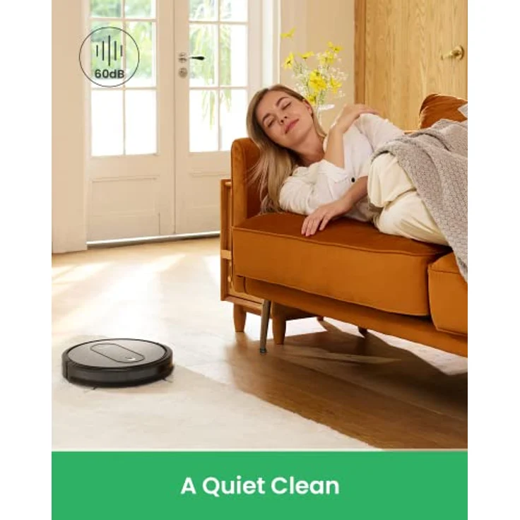 Vactidy Nimble T6 Saugroboter mit 2800Pa Starke Saugkraft,120 Min Laufzeit,Staubsauger Roboter mit Alexa&Google Assistant&App&Siri Steuerung,Roboterstaubsauger für Tierhaare,Teppichen und Hartböden – Bild 5