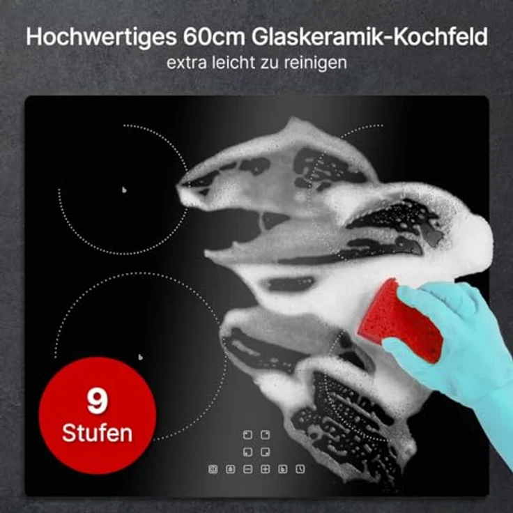 Bomann® Autarkes Induktionskochfeld mit 4 Kochfelder | Touch Control & Topferkennung | 7400W & Boosterfunktion | Rahmenlos | Kochstoppautomatik | EBK 7942 – Bild 3