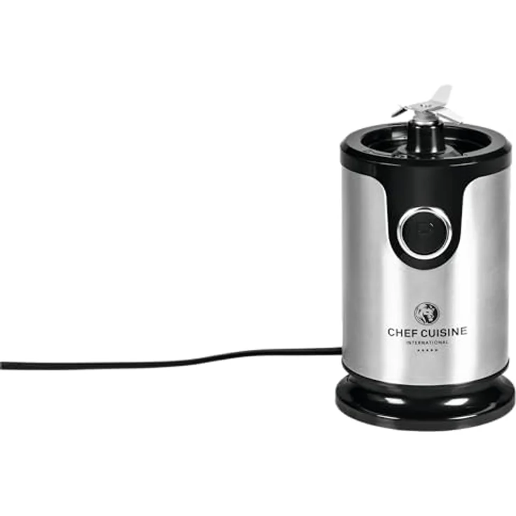 Chef Cuisine Smoothie Maker 300W, 2x 500 ml Tritan Mixbehälter, auslaufsicher, BPA-frei, Edelstahlklingen, schwarz – Bild 3