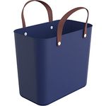 Rotho Albula Einkaufskorb 25l, Kunststoff (PP recycelt), blau , 25l