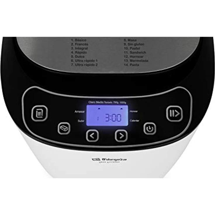 Orbegozo MHP 3500 Automatischer Brotbackautomat / 12 vorkonfigurierte Programme/Timer/LCD-Display/Antihaftbehälter/inkl. Rezeptbuch / 550 Watt – Bild 2