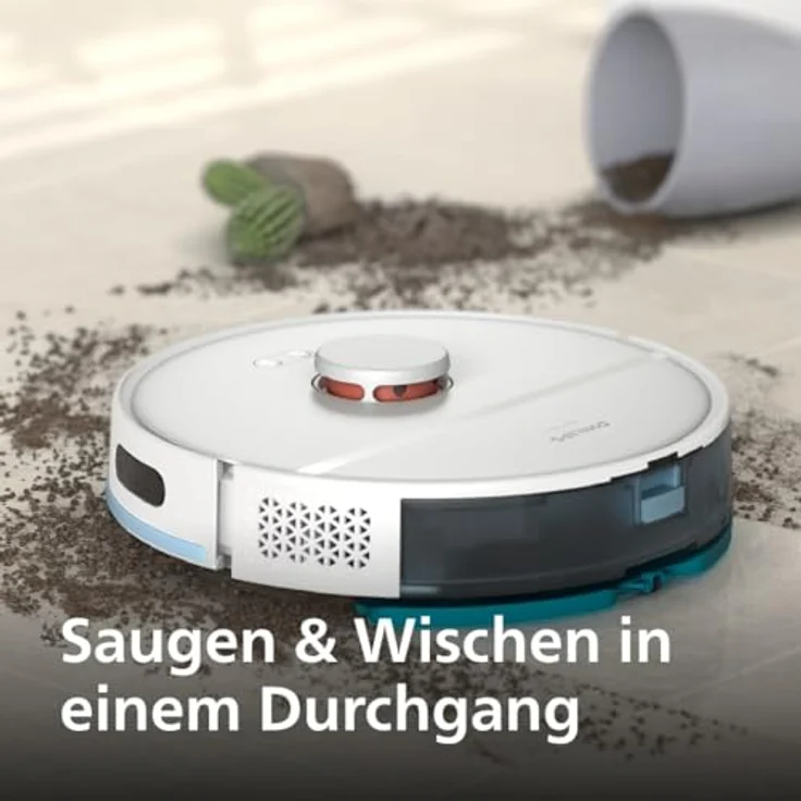 Philips Nass-Trocken-Saugroboter XU2100/25 2000 Series 2. Gen, 6000pa Saugkraft, Teppich-Boost, inkl. Entleerungsstation und LDS-Radarnavigationssystem, mit HomeRun App – Bild 2
