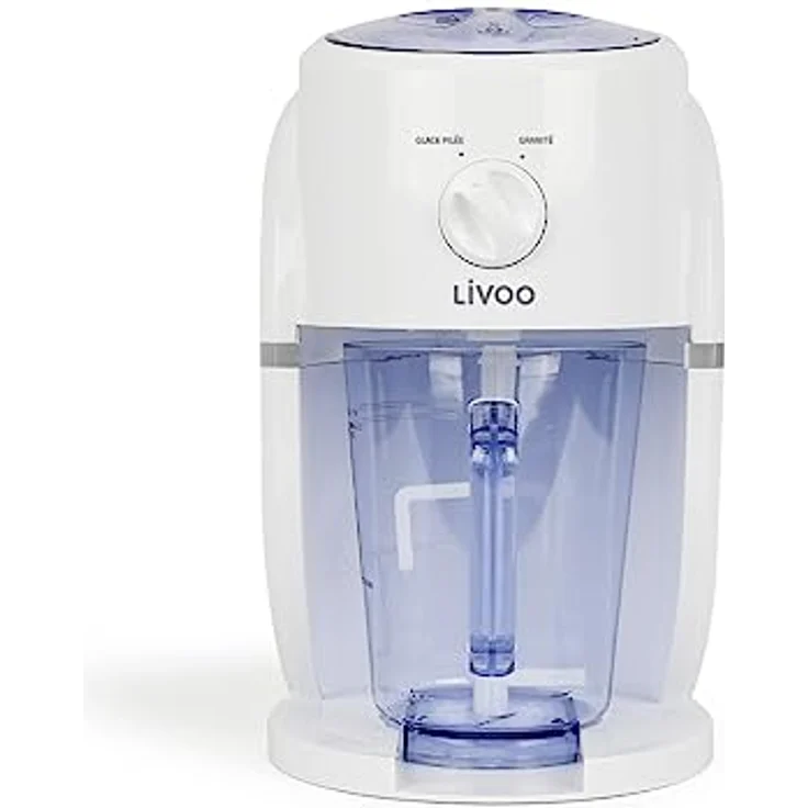 LIVOO DOM430 Eiscrusher Eiswürfel Crusheis Eiswürfelmaschine Eiskrug, 1,1 L, Kunststoff, weiß – Bild 5
