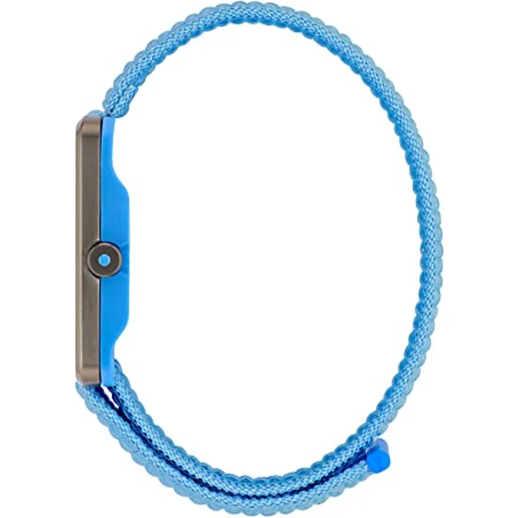 Adidas Retro Pop One Unisex Armbanduhr, Edelstahl 31 mm, blaues Textilarmband, 3 bar Wasserdichtigkeit, schwarzes Zifferblatt, Modell ADSO 100 – Bild 4