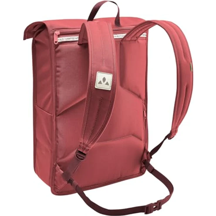 VAUDE Coreway Rolltop 20 Umhängetasche, 15,6 Zoll Laptopfach, gepolsterte Schulterriemen, Brick – Bild 2