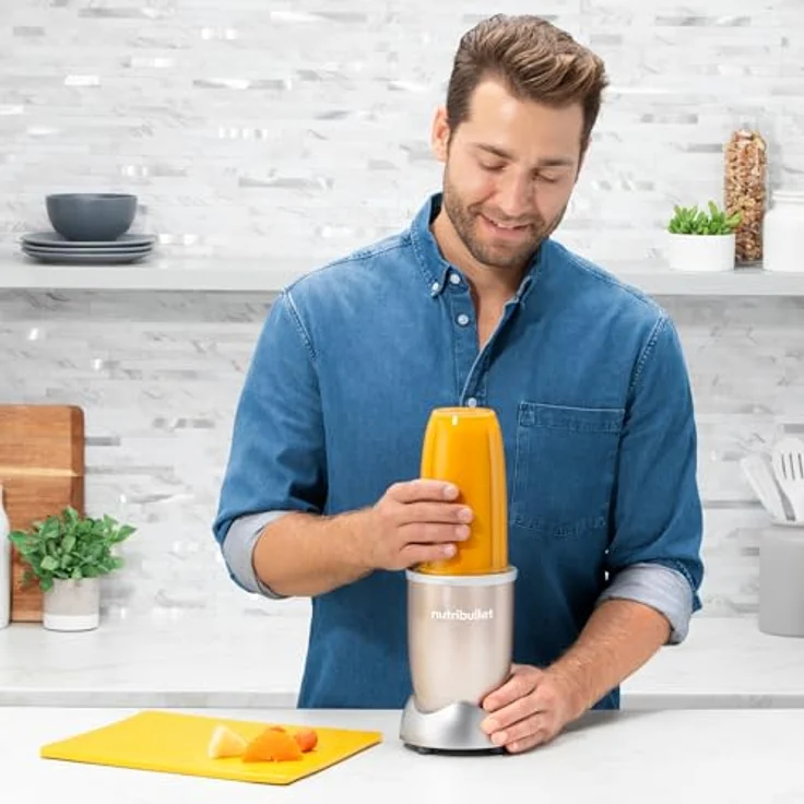 NutriBullet Blender Pro Standmixer aus gebürstetem Edelstahl inkl. Zubehör, 10tlg. – Bild 5