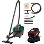 Parkside PAWD 20-Li A1, Akku-Nass-Trocken-Sauger mit 4.0 Ah Akku, 60 AirWatt Saugleistung, 8-Liter-Behälter, auch als Gebläse nutzbar