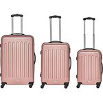 Packenger 3er Travelstar Trolley Hartschale, M, L & XL, Koffer-Set, Mauve - Preisvergleich