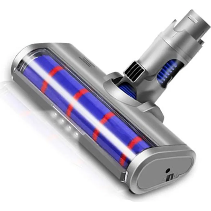 INF Weiche Walzenbürste für Dyson V6, Grau, optimale Hartbodenreinigung mit Direktantriebsmotor und schwenkbarem Design