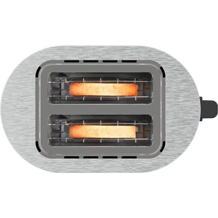 Taurus Mytoast Legend Toaster, 1000 W, Edelstahl, extra großer Schlitz, 260 x 42 mm, 7 Bräunungsstufen, Auftau-, Aufwärm- und Abbrechfunktionen, herausnehmbare Krümelschublade – Bild 3