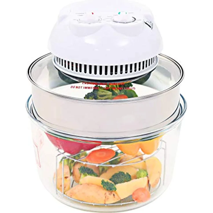 vidaXL Halogenofen Heissluftofen mit Erweiterungsring 800W 10L Halogenoven – Bild 4