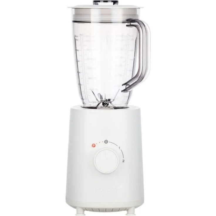 Hurom Tablemixer BL-E01E, 1.000 W Standmixer mit 22.000 U/min, Weiß, 3 Klingen-Aufsätze und Click-to-Lock-Sicherheitssystem