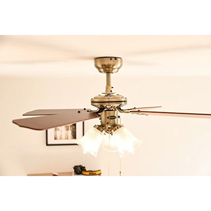 Westinghouse Lighting Princess Trio Deckenventilator Messing antik, 105 cm Durchmesser 7826540 – Bild 5