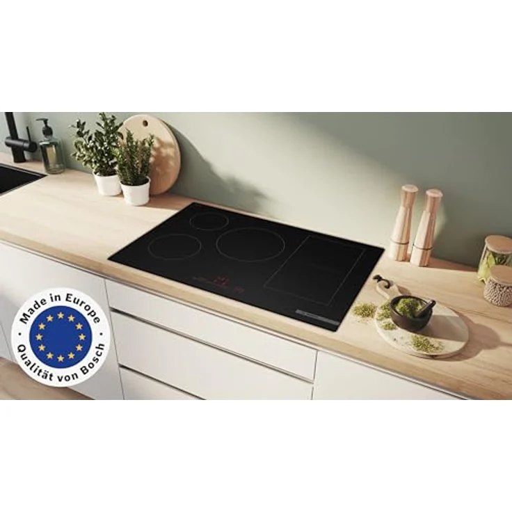 Bosch PVW81CHB1E Serie 6 Induktionskochfeld 80 cm, Mattschwarz, automatische Dunstabzugaktivierung, Combi Zone für großes Kochgeschirr, Power Boost-Funktion – Bild 2